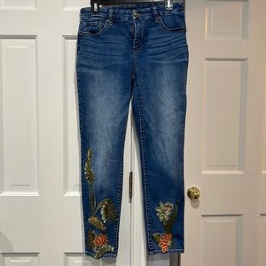 Chicos Denim Embroidered Jeans